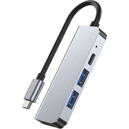 Adaptador Multipuerto USB-C 4 en 1 CAMVATE Plata HDMI 4K 30Hz 87W PD