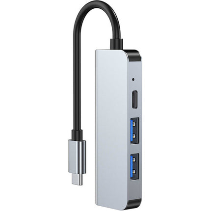 Adaptador Multipuerto USB-C 4 en 1 CAMVATE Plata HDMI 4K 30Hz 87W PD