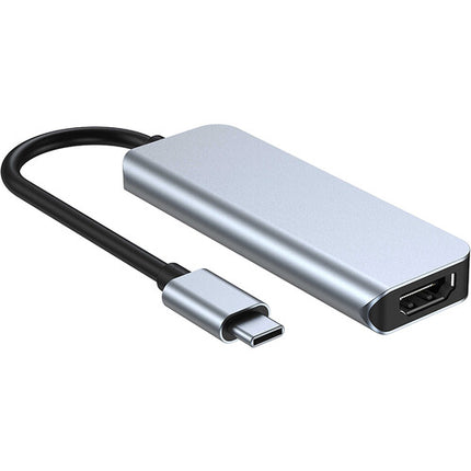 Adaptador Multipuerto USB-C 4 en 1 CAMVATE Plata HDMI 4K 30Hz 87W PD