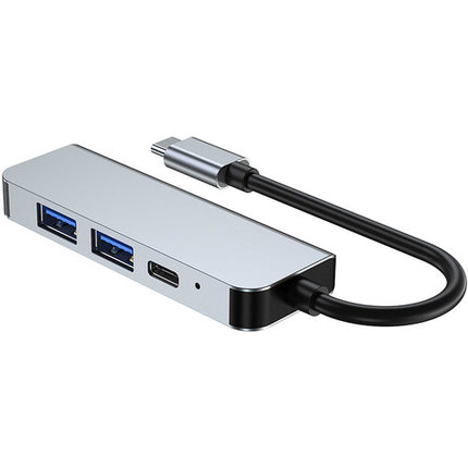Adaptador Multipuerto USB-C 4 en 1 CAMVATE Plata HDMI 4K 30Hz 87W PD
