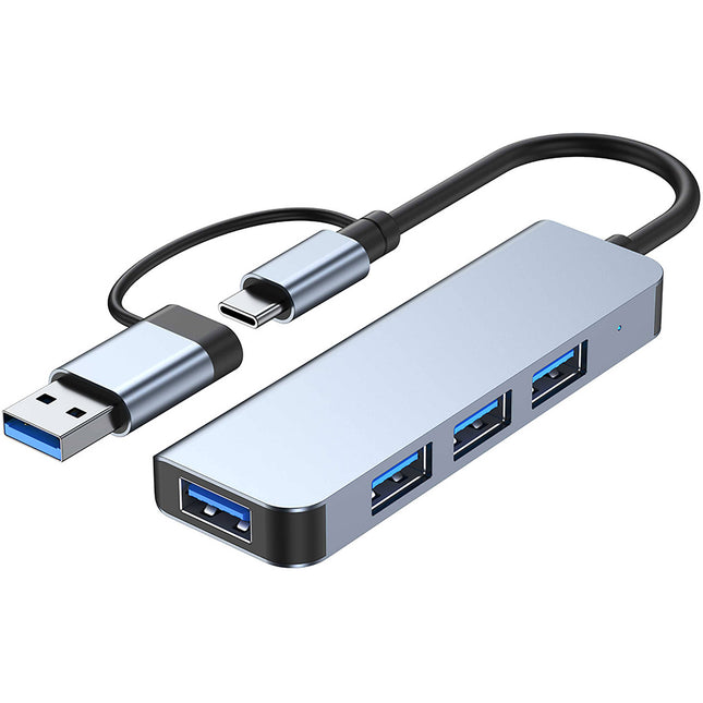CAMVATE Hub USB-A 4 Puertos USB 3.0 Aluminio Indicador LED