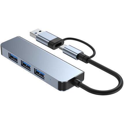 CAMVATE Hub USB-A 4 Puertos USB 3.0 Aluminio Indicador LED