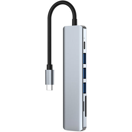 CAMVATE Adaptador USB-C 7 en 1 Plata HDMI 4K 87W USB Power Delivery