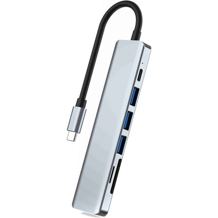 CAMVATE Adaptador USB-C 7 en 1 Plata HDMI 4K 87W USB Power Delivery