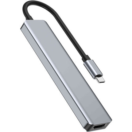 CAMVATE Adaptador USB-C 7 en 1 Plata HDMI 4K 87W USB Power Delivery