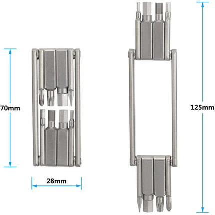 CAMVATE Herramienta Multiusos 8 en 1 Llaves Allen 2-6 mm y Destornilladores