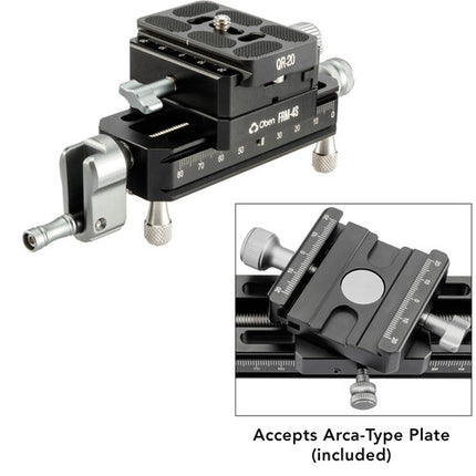 Oben Macro Focusing Rail corto para enfoque preciso 4 pulgadas 22 lb capacidad