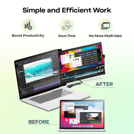 Mobile Pixels Duex Max DS Monitor portátil IPS 14.1" 1920x1080 USB-C Mini-HDMI
