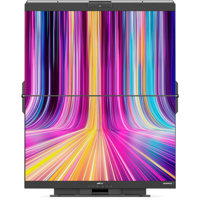Mobile Pixels Geminos T 24" Monitores Duales Apilados 1080p Multi-Táctil Webcam