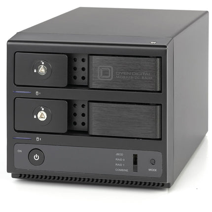 Oyen Digital Mobius 2C 32TB RAID con 2 bahías USB 3.2 Gen 2 7200 rpm