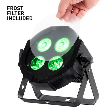 Eliminator Lighting Mega Hex L Par Luz LED RGBLA+UV 4x20W 17° haz con mando IR