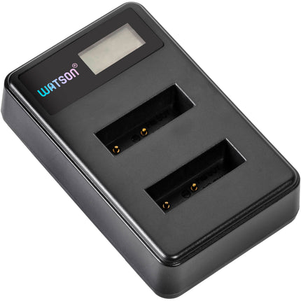 Watson Mini Duo Cargador USB-C para Baterías Sony NP-BX1 con Pantalla LCD y Adaptador AC