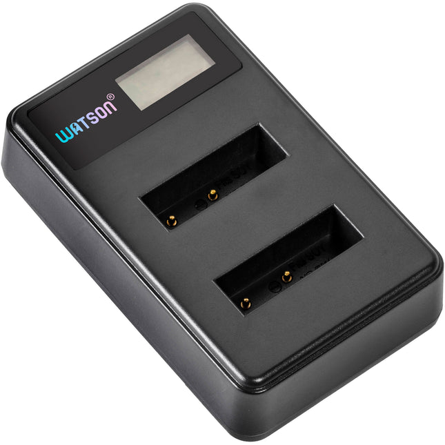 Watson Mini Duo Cargador USB-C para Baterías Sony NP-BX1 con Pantalla LCD y Adaptador AC