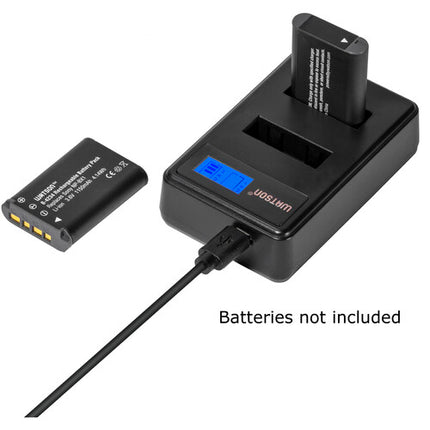Watson Mini Duo Cargador USB-C para Baterías Sony NP-BX1 con Pantalla LCD y Adaptador AC