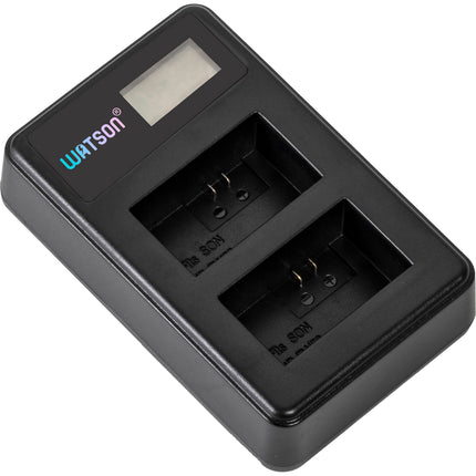 Watson Mini Duo Cargador USB-C para Baterías Sony NP-FW50 con Pantalla LCD y Adaptador AC