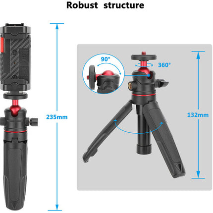 CAMVATE Mini Trípode de Mesa con Clamp para Smartphone y Altura 10.3"