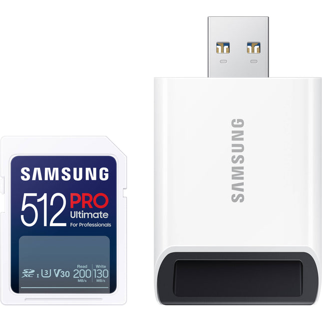 Samsung 512GB PRO Ultimate Tarjeta de Memoria UHS-I 200MBs con Lector