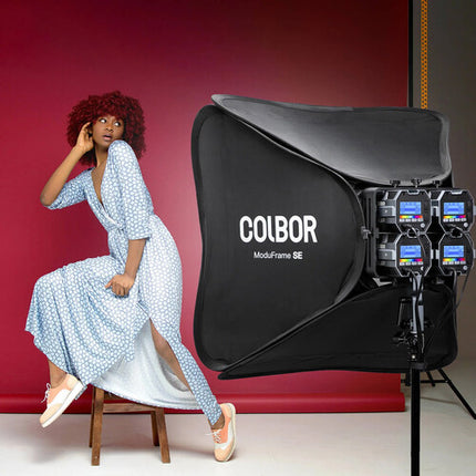 COLBOR ModuFrame SE Softbox para LED 23.6 x 23.6 con Rejilla y Difusor