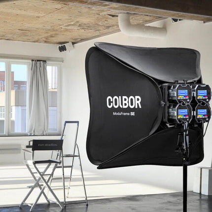 COLBOR ModuFrame SE Softbox para LED 23.6 x 23.6 con Rejilla y Difusor