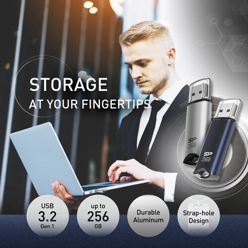 Silicon Power Marvel M02 256GB Memoria USB 3.2 Gen 1 Plata