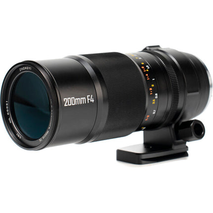 Mitakon Zhongyi 200mm f4 Macro para Hasselblad X f4 a f32 manual
