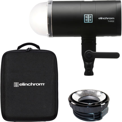 Elinchrom THREE Kit de Flash portátil 261Ws con batería interna y edición manual