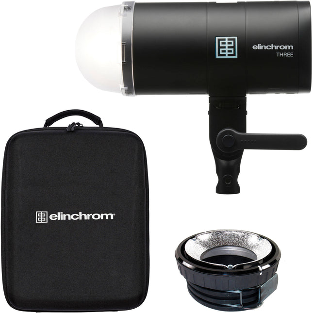 Elinchrom THREE Kit de Flash portátil 261Ws con batería interna y edición manual