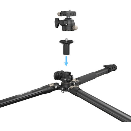 SmallRig CT200 Trípode de Aluminio con Columna Lateral Capacidad 10 kg Altura 26 a 185 cm y Cabeza Esférica con Placa de Liberación rápida