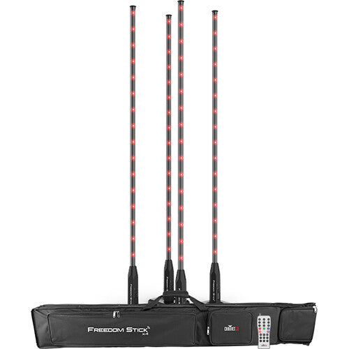 CHAUVET DJ Freedom Stick X4 Kit LED RGB con Batería 20 H y Estuches