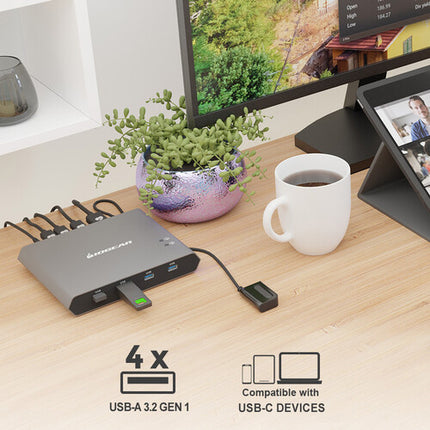 IOGEAR Access Pro+ KVM Switch de escritorio USB-C 2 Puertos 4K 60Hz 100W