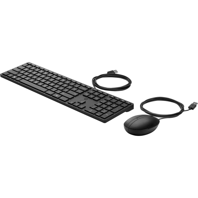 HP Wired Desktop 320MK Teclado Full Size y Mouse Óptico 1000 dpi USB