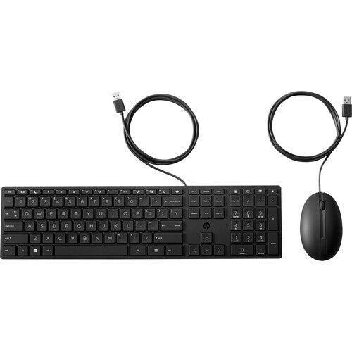 HP Wired Desktop 320MK Teclado Full Size y Mouse Óptico 1000 dpi USB