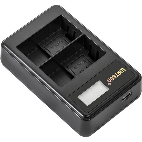 Watson Mini Duo Cargador USB-C para Baterías Nikon EN-EL15 con Pantalla LCD y Adaptador AC