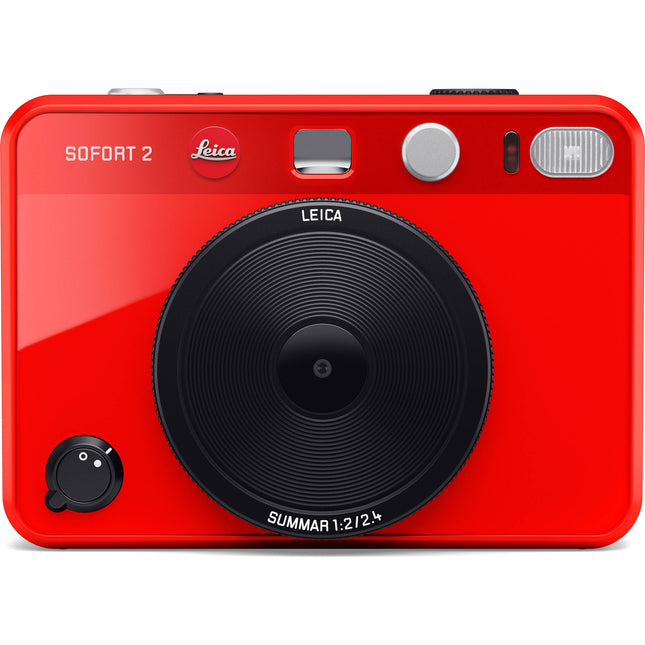 Leica SOFORT 2 Cámara Instantánea Roja Lente 28mm Batería Recargable