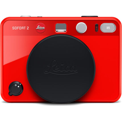 Leica SOFORT 2 Cámara Instantánea Roja Lente 28mm Batería Recargable