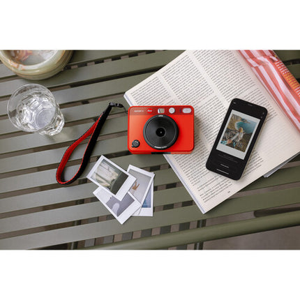 Leica SOFORT 2 Cámara Instantánea Roja Lente 28mm Batería Recargable