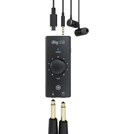 IK Multimedia iRig USB-C Interfaz de Guitarra 24-Bit 48kHz Bus Powered Ligero