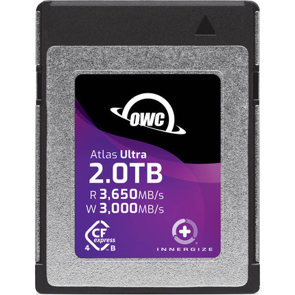 OWC 2TB Atlas Ultra CFexpress 4.0 Tarjeta de Memoria 3650 MB/s Lectura 3000 MB/s Escritura