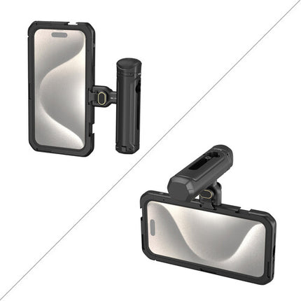 SmallRig Jaula de Vídeo con Mango para iPhone 15 Pro Max 1/4" y Montura M-Mount