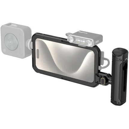 SmallRig Jaula de Vídeo con Mango para iPhone 15 Pro Max 1/4" y Montura M-Mount