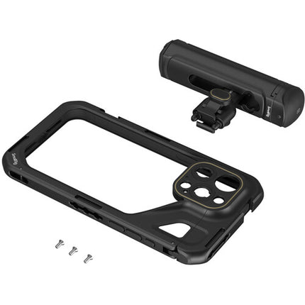 SmallRig Jaula de Vídeo con Mango para iPhone 15 Pro Max 1/4" y Montura M-Mount