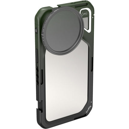SmallRig Jaula para Video Móvil iPhone 15 Pro Max con Filtro VND 52mm y Anillo Adaptador