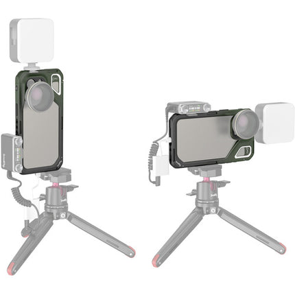 SmallRig Jaula para Video Móvil iPhone 15 Pro Max con Filtro VND 52mm y Anillo Adaptador