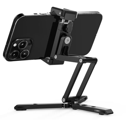 Neewer Soporte de Mesa para Smartphone con Montura y Zapatas Frías ajuste 3.1 a 3.9 pulgadas y rotación 300 grados