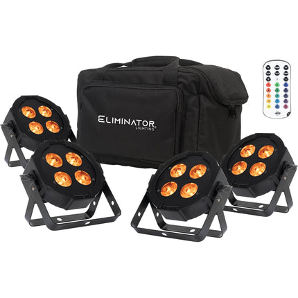 Eliminator Lighting Mega Hex L Pak4 Kit de Luces LED RGBLA+UV 4x20W 17°