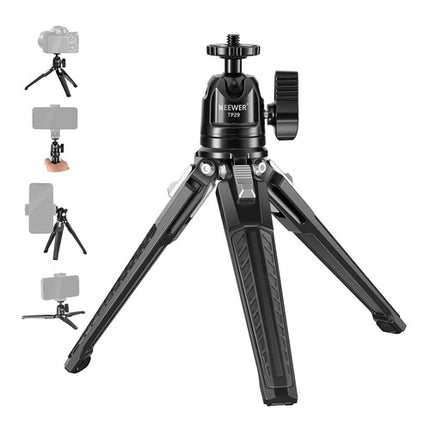 Neewer TP29 Trípode de Mesa Mini Metal Soporte 6.6 lb Altura 7 cm