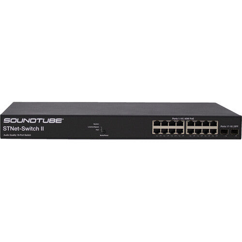 SoundTube Entertainment STNet-Switch II Switch Gestionado 16 Puertos Gigabit PoE+ 640W Rack Montable
