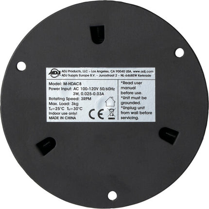 Eliminator Lighting MBMHD8 Motor para Bola de Espejos Hasta 16" 3 rpm 6.6 lb