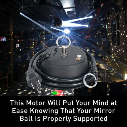 Eliminator Lighting MBMHD8 Motor para Bola de Espejos Hasta 16" 3 rpm 6.6 lb