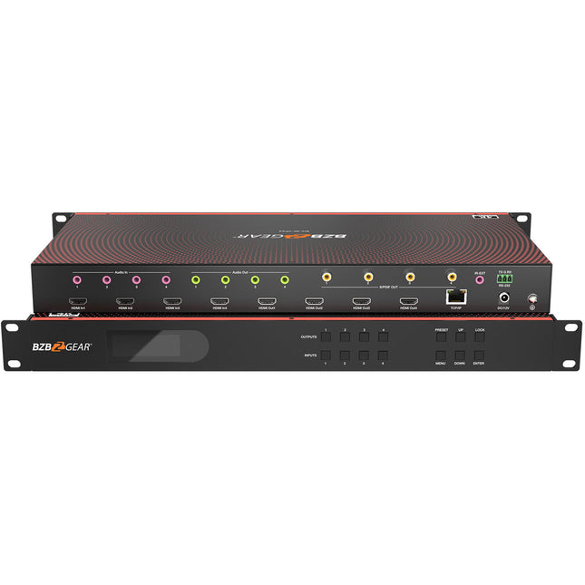 BZBGEAR 4x4 UHD 4K Matriz HDMI Seamless Conmutador 4 Entradas 4 Salidas UHD 4K60